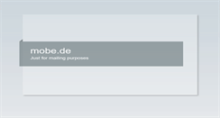 Desktop Screenshot of mobe.de